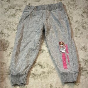 Paw Patrol Gray Joggers with Pink Cartoon Print